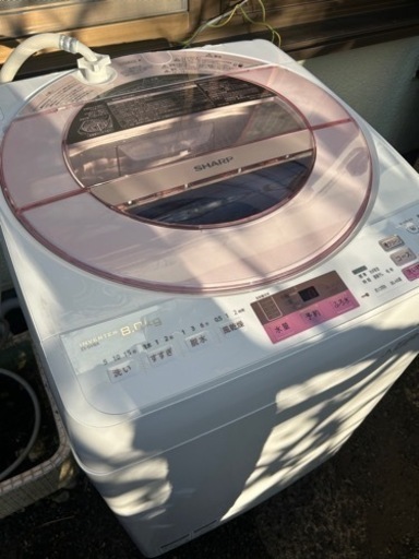 シャープ　2016年　大容量8KG 全自動洗濯機　ESｰGV8A−P