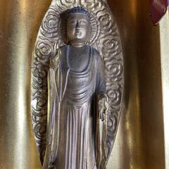 阿弥陀如来立像　木彫り　高さ32cm