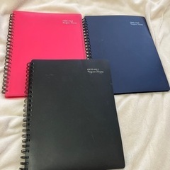 譜面　ファイル　黒、紺、ピンク　3冊