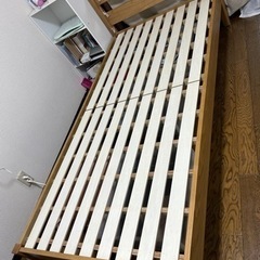 【ネット決済】木製ベッド ポケットコイルマットレスセット