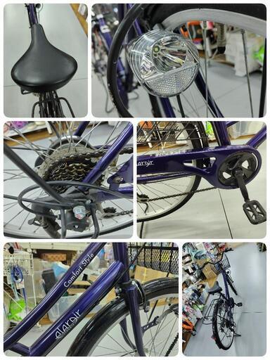 J021☆サビキズ有り☆普通自転車☆elargir☆6段速☆LEDオート☆26型