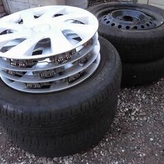 中古タイヤ４本　YOKOHAMA　１５５／６５Ｒ１４／７５Ｓ 