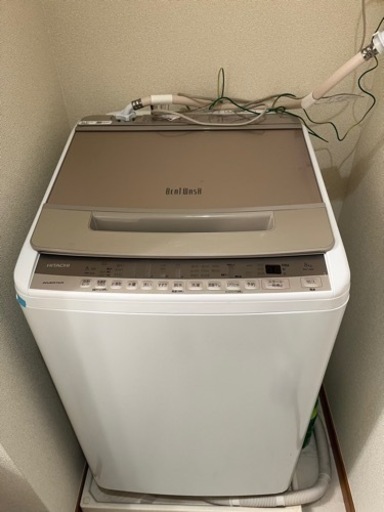 【2/25まで❗️値段交渉可】8.0kg 全自動洗濯機　ビートウォッシュ 日立 BW-V80F 2020年製造 シャンパン