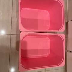 IKEA トロファスト　ピンク　深型