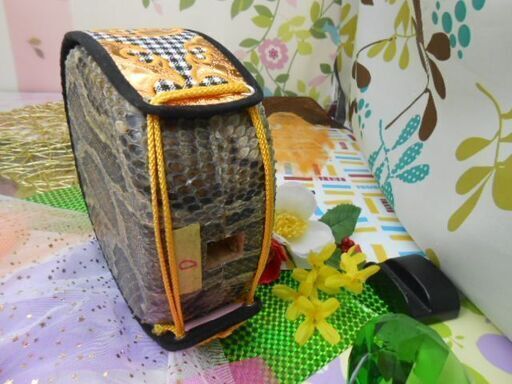 D沖縄三線専用　12.500円　胴巻付き蛇皮強化(二重張)型チーガ　良い音自作へ挑戦