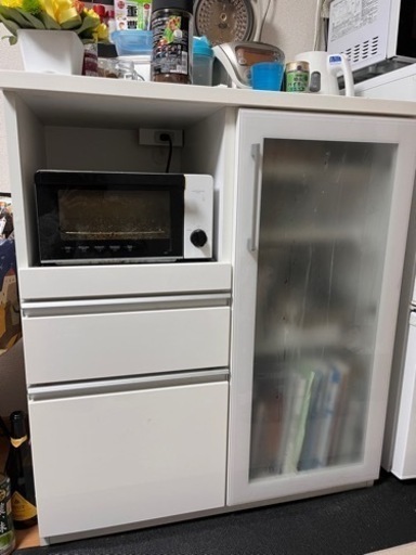 美品 ニトリ キッチンカウンター 棚 《クリーニング致します》