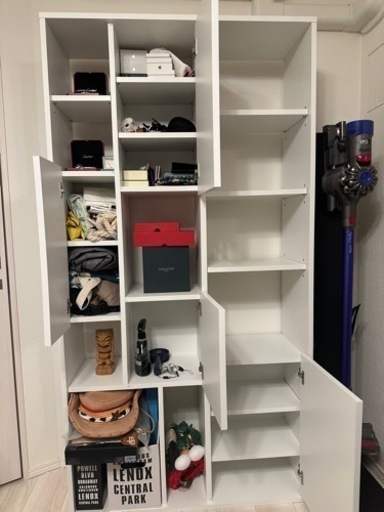 LOWYA 収納 本棚 シェルフ ディスプレイ 縦型 大理石風