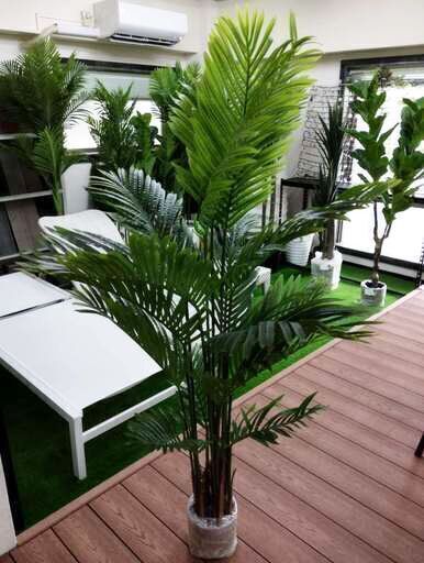 ⑫【処分価格】新品 アレカヤシ(160cm)　人工観葉植物 フェイクグリーン