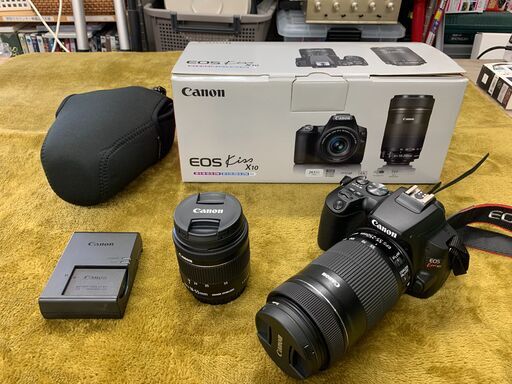 【愛品館江戸川店】Canon EOS Kiss X10 ダブルズームキット　2019年モデル　お問合せID：131-020168-007