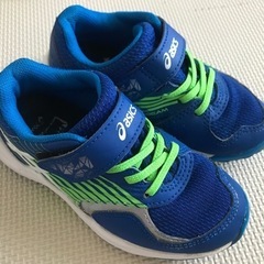 asics スニーカー 17.0cm 青系 運動靴 アシックス