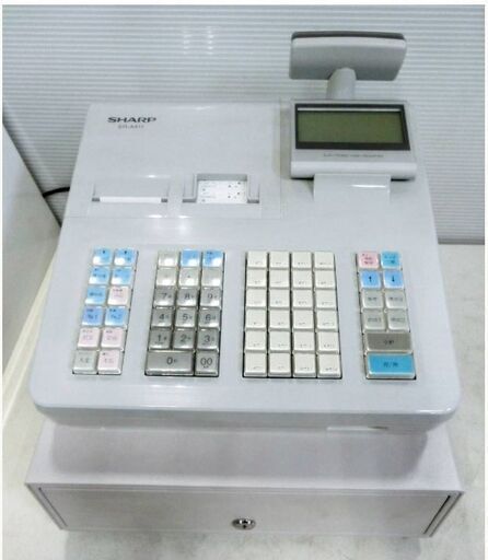 SHARP　電子レジスタ　ER-A411　動作良好　インボイス対応モデル　鍵付き　ハイエンドモデル　多機能　レジスター　店舗什器　シャープ