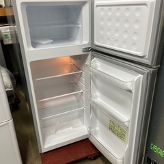 『スリムコンパクト』2018年製SHARPノンフロン2ドア冷蔵庫118L/シルバー/配送設置可能