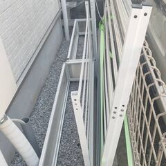 山善　アルミプランターフェンス　(幅120高さ180)　ホワイト　２台