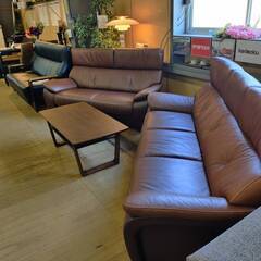 愛品倶楽部柏店】カリモク チターノ 本革3人掛けアームソファ ダンテ