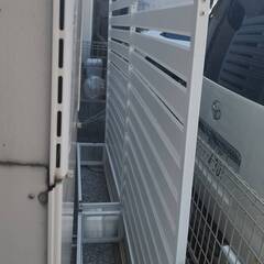 山善　アルミプランターフェンス　(幅120高さ180)　ホワイト　２台