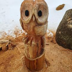 チェンソーアート　フクロウ