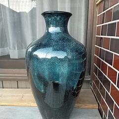 壺　大型　緑青色　花瓶