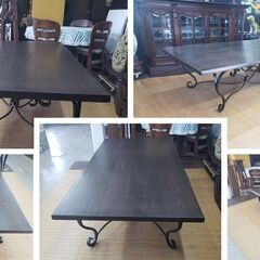 ｂ25　美品　アイアン脚　大き目　センターテーブル