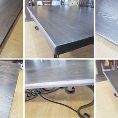 ｂ25　美品　アイアン脚　大き目　センターテーブル