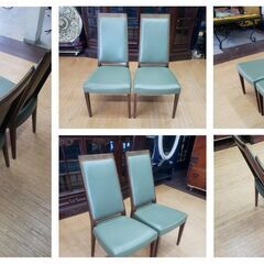 ｂ32 美品　カリモク家具　ハイバック　ダイニングチェア２脚セット