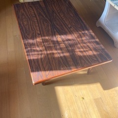 ローテーブル　木製　座卓　折り畳み　茶色　ブラウン　木目調