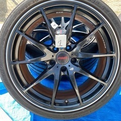 受け渡し者決定][ガリ傷あり]RAYS アルミ鍛造ホイール 19インチ