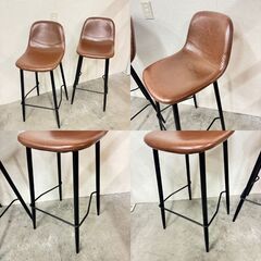  16064  Air Rhizome カウンターチェア　バーチェア　レザー   ◆大阪市内・東大阪市他 5,000円以上ご購入で無料配達いたします！◆ ※京都・高槻・枚方方面◆神戸・西宮・尼崎方面◆奈良方面、大阪南部方面　それぞれ条件付き無料配送あり！            