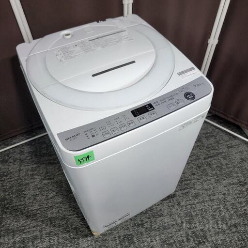 ‍♂️h060215売約済み❌5534‼️配送設置は無料‼️最新2021年製✨穴なし洗濯槽でカビブロック✨SHARP 7kg 洗濯機