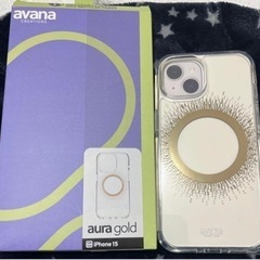 iPhone15ケース avana auraゴールド MagSa...