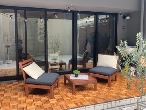 IKEA イケア ÄPPLARÖ エップラロー 屋外用テーブル\u0026ソファ
