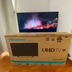 終了直前★ハイセンス 43型 4Kチューナー内蔵 液晶テレビ 43E6800 ネット動画対応 