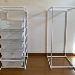 【ネット決済】IKEA ワードローブ 衣服収納 アルゴート 高さ...
