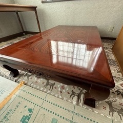 【無料】木製　ローテーブル　重厚感
