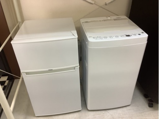 【リサイクルサービス八光】一人暮らし用　4.5㎏洗濯機・2ドア冷蔵庫 (85L) セット