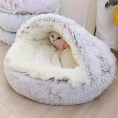 猫、犬　ドーム型ベッド　ふわふわ　ほぼ新品　購入時3000円