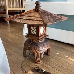 木製　灯篭ランプ　和モダン（B2-54）