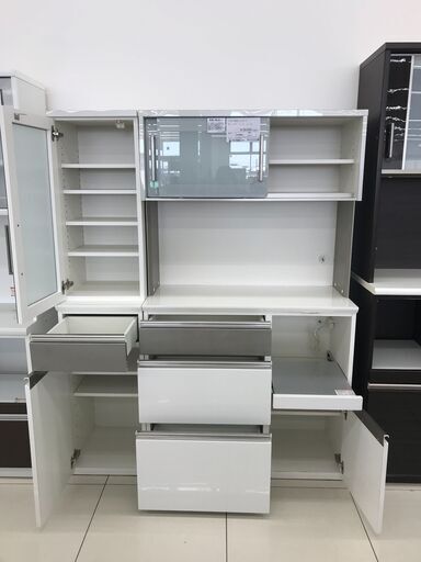 ☆ジモティ割あり☆ ㈱シギヤマ家具工業 レンジボード ホワイト H178