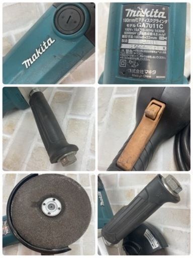 S101 ⭐ MAKITA 180mm電子ディスクグラインダ GA7011C ⭐ 動作確認済 ⭐ クリーニング済