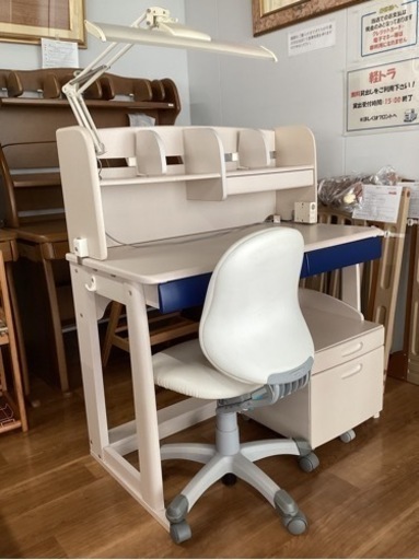 学習机セット　袖机　椅子付き【町田市再生家具】232856
