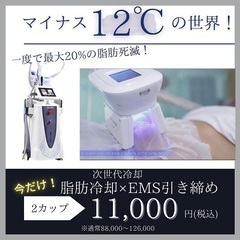【次世代脂肪冷却2カップ】－12℃最高峰機器¥11,000