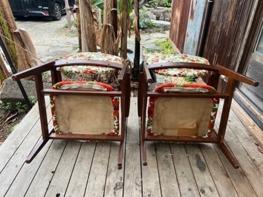 カリモクチェア2脚 カリモク 木製ラタンチェア 2脚セット ラタンチェア
