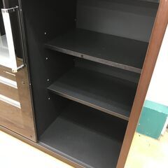 ★ジモティ割あり★  食器棚 ブラック H201×W100×D45 クリーニング済み KJ4324 ☆ジモティ割あり☆ 食器棚 ブラック H201×W100×D45 クリーニング済み