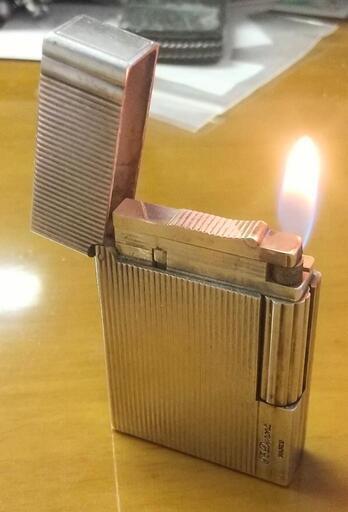着火確認しています。S.T.Dupont ガスライター