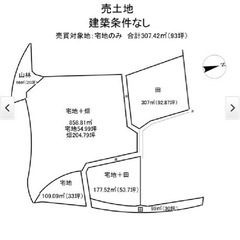 【ネット決済】お買い得★宅地＋田んぼ(果樹など植林ok！)