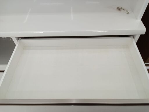 ☆ジモティ割あり☆ レンジボード ホワイト W120×D47.5×H203 クリーニング済み TC1555 - 食器棚、キッチン収納