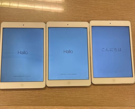 【2/23値下げ】IPAD MINI WIFIモデル　３台　初期化・動作確認済　シリアル番号は画像あり【配送無料】　HR114配送無料