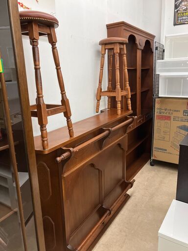 レア商品バーカウンター4点セット アンティーク商品 酒棚 No.750● ※現金、クレジット、スマホ決済対応※