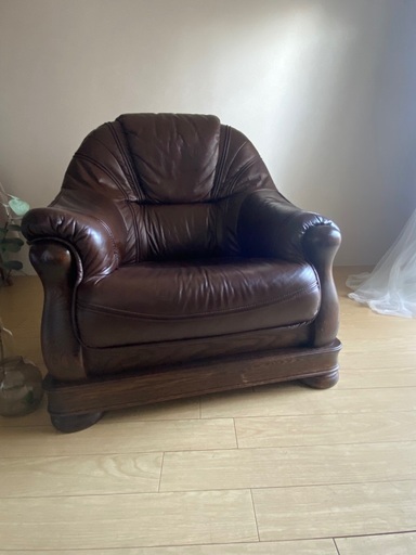 オランダ製】大きめひとりがけソファ - 1人用ソファ 