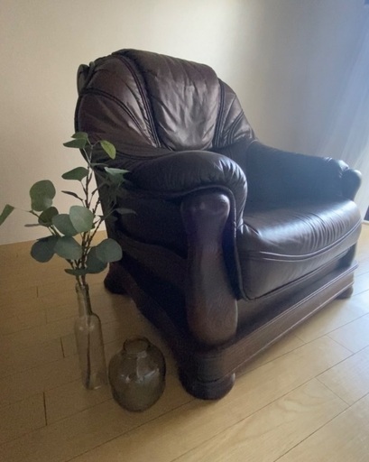 オランダ製】大きめひとりがけソファ - 1人用ソファ 