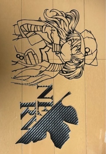 DAISOのカーボン柄シート・切り絵(アスカ・ラングレー)